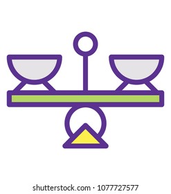 
A physical balance presenting the concept of equality
