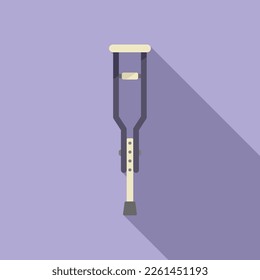 Physical crutch icon flat vector. Hospital massage. Doctor therapy