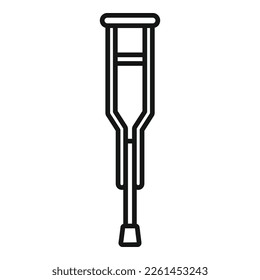 Physical crutch icon outline vector. Hospital massage. Doctor therapy