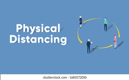 Physical Distance Or Social Distancing To Avoid Spreading Virus