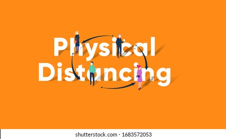 Physical Distance or social distancing to avoid spreading virus