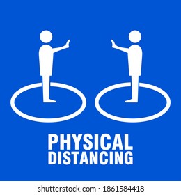 Physical Distancing Keep Your Distance Icon. Vector Image.