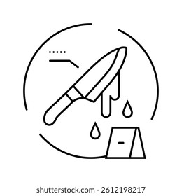physical evidence crime line icon vector. physical evidence crime sign. isolated contour symbol black illustration