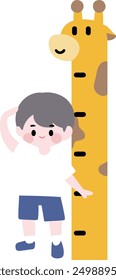 a physical examination of children's height.