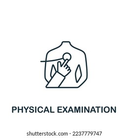 Physical Examination icon. Monochrome simple Healthcare icon for templates, web design and infographics