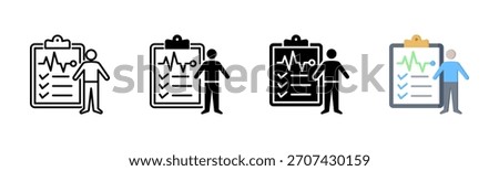 Physical Examination Icon, Multi Styles Icon Set