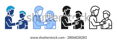 Physical Examination icon set multiple style collection