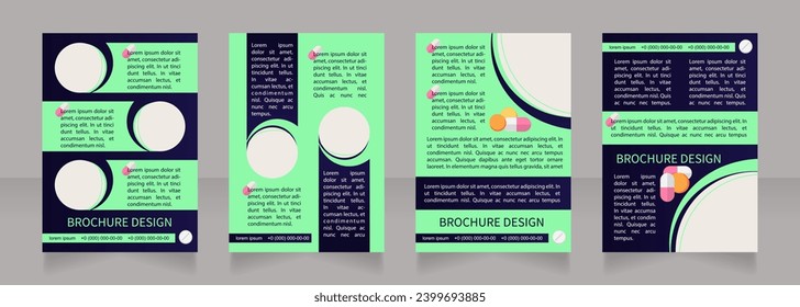 Physical examination importance blank brochure layout design. Vertical poster template set with empty copy space for text. Premade corporate reports collection. Editable flyer paper pages