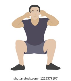 
Physical exercise flat icon design, workout concept 
