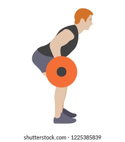 
Physical exercise flat icon design, workout concept 
