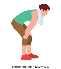 Physical exercise flat icon design