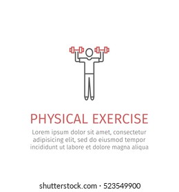 Physical Exercise line icon. Vector illustration.