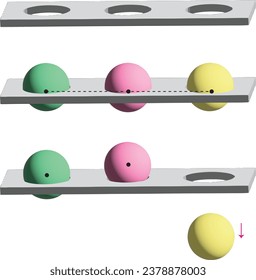 A physical experiment to study the physical phenomenon - the expansion of solids during heating. School Physics Structure Substance Visual Experience of Heat Expansion. Metal ball heat and expansion.