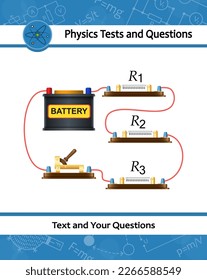 Physical experiment of studying laws of electricity. Ohms law for an electrical circuit. Rheostat is an electrical instrument used to control a current by varying the resistance.