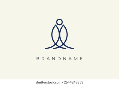 Physical fitness logo. Running Man abstract Sport Fitness Logo design vector template.
