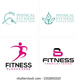 Physical Fitness Logos Vector Set Stock Vector (Royalty Free ...