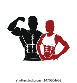 Physical Fitness Sport Gym Logo Muscle Stock Vector (Royalty Free ...