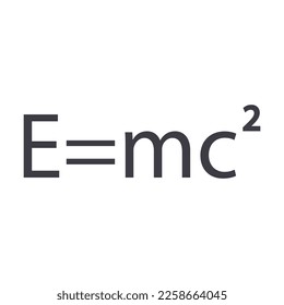 Physical formula of energy vector illustration isolated on white background. Physics, science concept