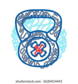 physical inactivity obesity overweight doodle icon sketch vector. physical inactivity obesity overweight sign. isolated symbol illustration
