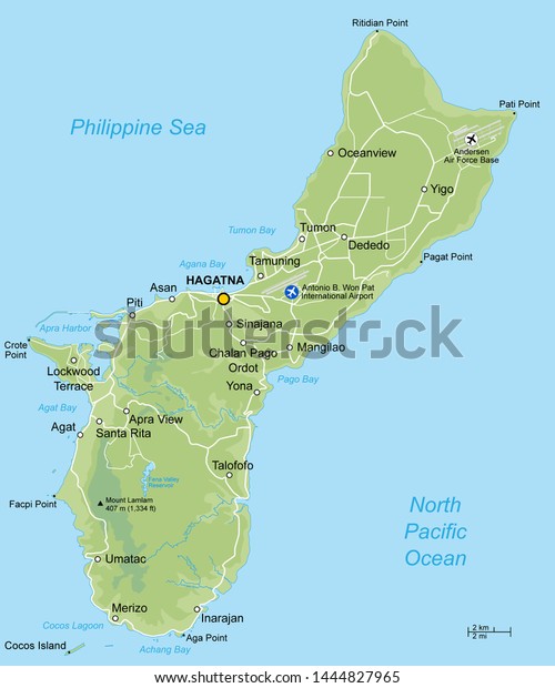 Detailed Political Map Of Guam And Ezilon Maps Images