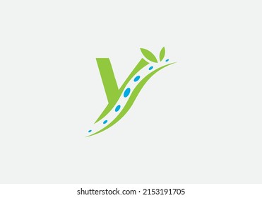 Physical massage therapy and nature spa healthcare logo design vector by the letter Y