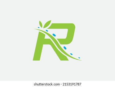 Physical massage therapy and nature spa healthcare logo design vector by the letter R