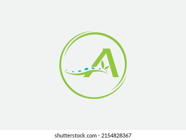 Physical Massage Therapy And Nature Spa Healthcare Logo Design Vector By The Letter A