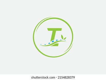 Physical massage therapy and nature spa healthcare logo design vector by the letter I