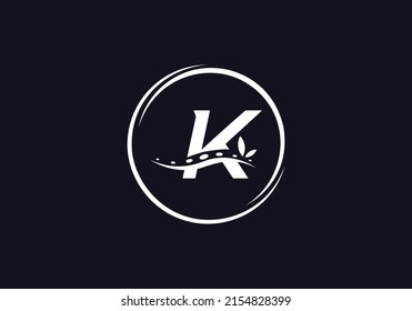 Physical massage therapy and nature spa healthcare logo design vector by the letter K