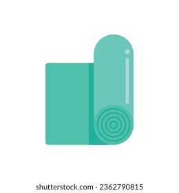 Physical mattress icon flat vector. Doctor therapy. Clinic care isolated