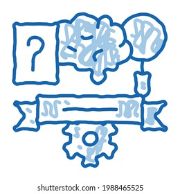 Physical Subjects Graduation sketch icon vector. Hand drawn blue doodle line art Physical Subjects Graduation sign. isolated symbol illustration