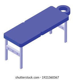 Physical therapist bed icon. Isometric of physical therapist bed vector icon for web design isolated on white background
