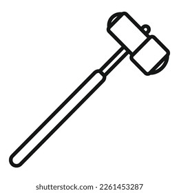 Physical therapist hammer icon outline vector. Doctor tool. Clinic patient