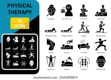 Physical Therapy. Collection of perfectly thin icons for web design. vector icon illustration