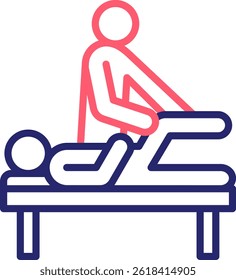 Physical Therapy Icon Color Vector Illustration