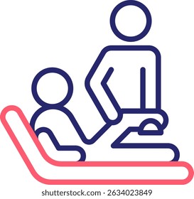Physical Therapy Icon Color Vector Illustration