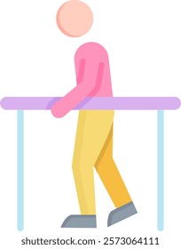 Physical Therapy Icon Flat Vector Illustration