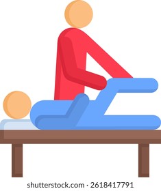 Physical Therapy Icon Flat Vector Illustration