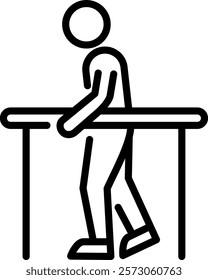 Physical Therapy Icon Line Vector Illustration