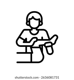 Physikalische Therapie Symbol Linie Vektorgrafik