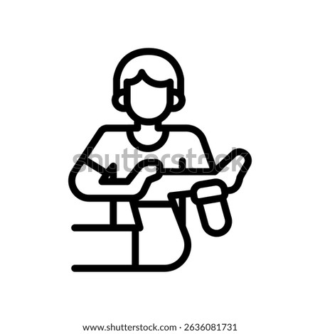 Physical Therapy Icon Line Vector Illustration
