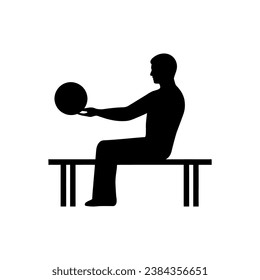 Physical Therapy Icon on White Background - Simple Vector Illustration