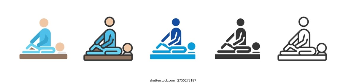 physical therapy icon set multi style various collection