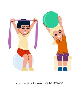 physical therapy kid vector. physio rehabilitation, physiotherapist health, young care, boy patient, therapist injury physical therapy kid character. people flat cartoon illustration