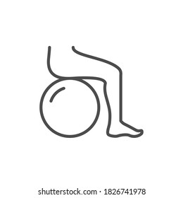 Physical therapy line outline icon