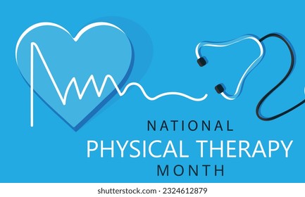 Physical therapy month. background, banner, card, poster, template. Vector illustration.