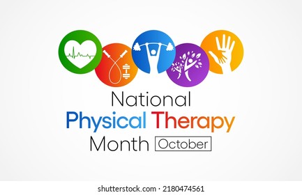 Physical therapy month is observed every year in October, also known as physiotherapy, one of the healthcare professions provided by physical therapists who promote, maintain, or restore health. - Shutterstock ID 2180474561