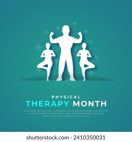 Physical Therapy Month Paper cut style Vector Design Illustration for Background, Poster, Banner, Advertising, Greeting Card
