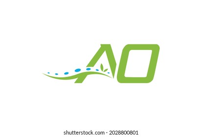 Physical therapy and nature massage logo design by AO letter