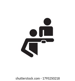 physical therapy vector icon logo design